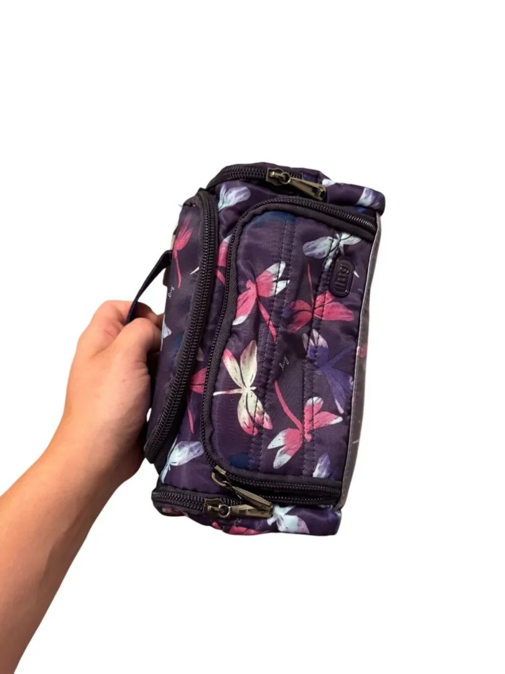 Lug Mini Trolley Cosmetic Case Dragonfly Print Travel Toiletry Organizer NWT